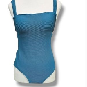 Kona Sol Teal Ribbed Swimsuit